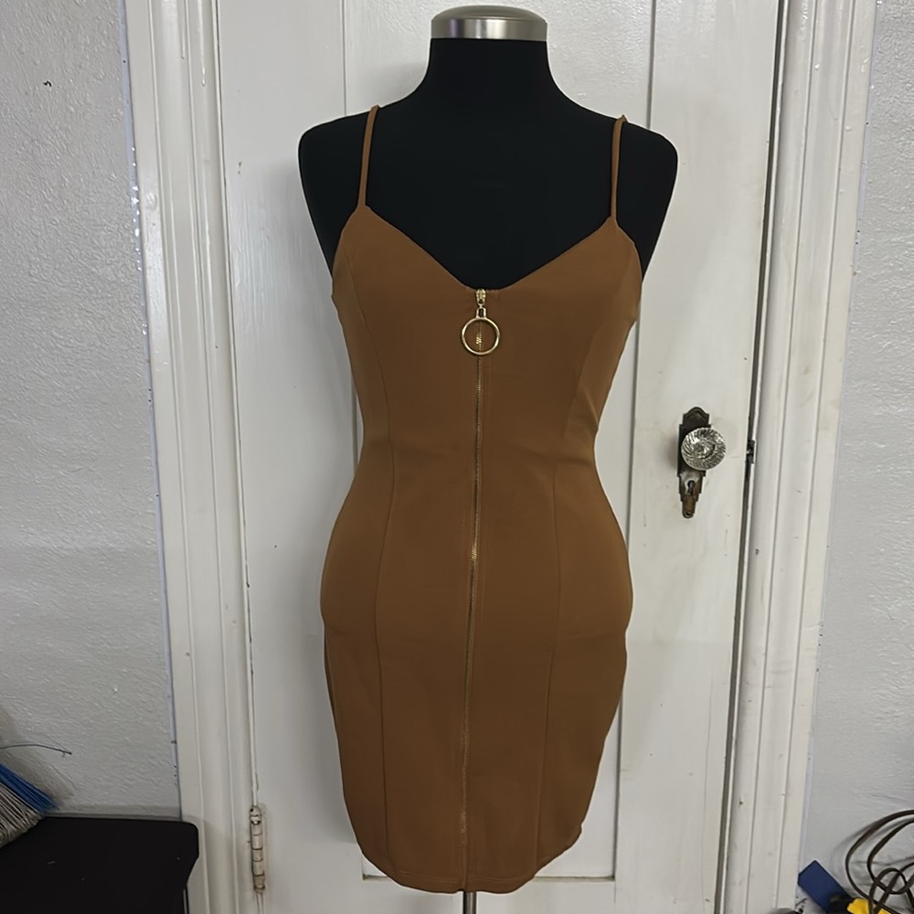 Brown Mini Dress, Size Medium